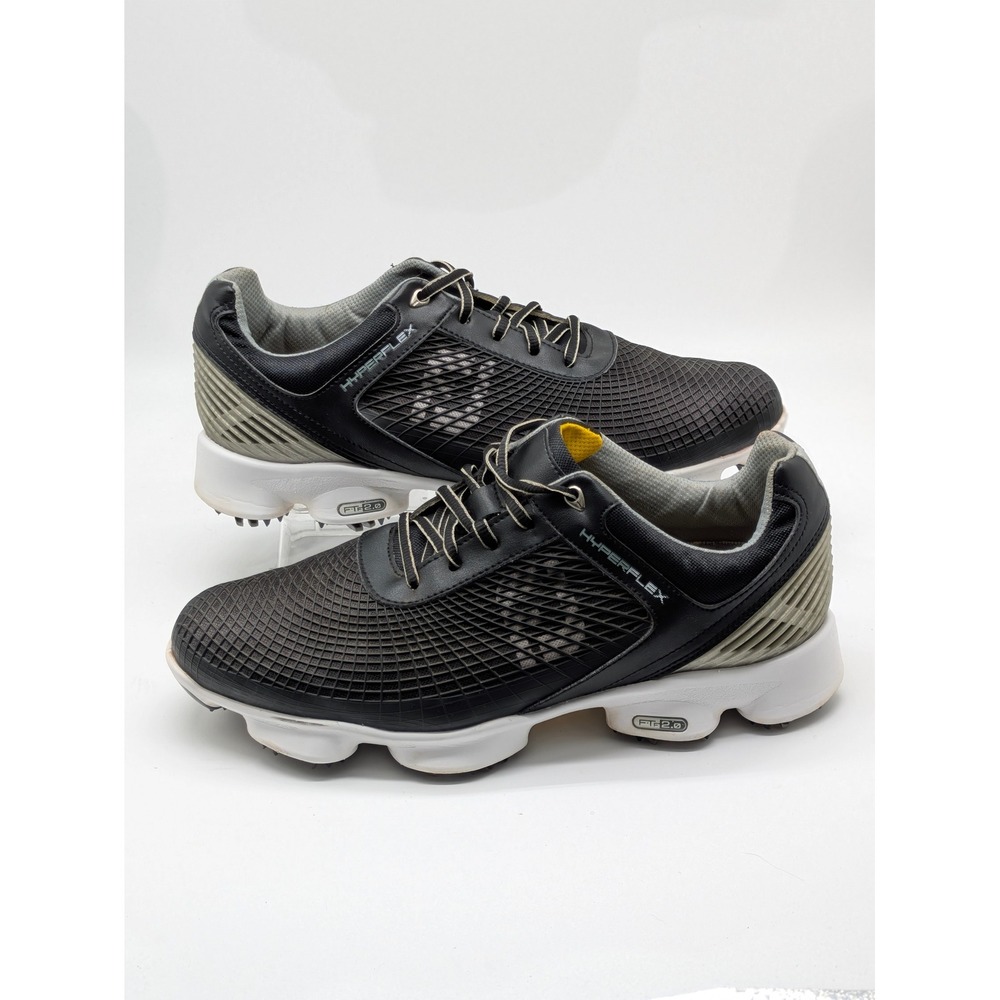 FootJoy HyperFlex Golf Shoes Black White Spikeless Size 9.5M Waterproof